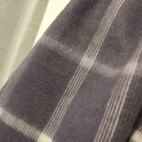 NWOT-Scarf-Pale Pink/Blue/Lilac/Gray Plaid-Soft-12x47 - Picture 4 of 10